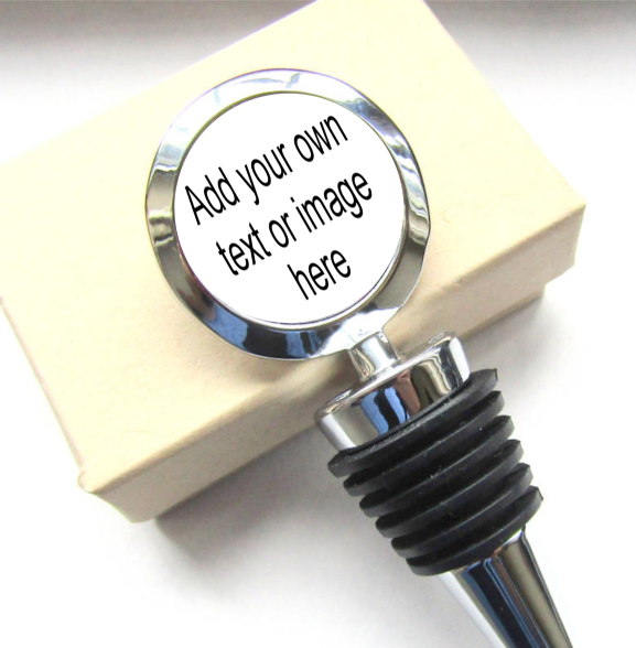 Customise Your Own Bottle Topper, With Your Text/Image - Click Image to Close